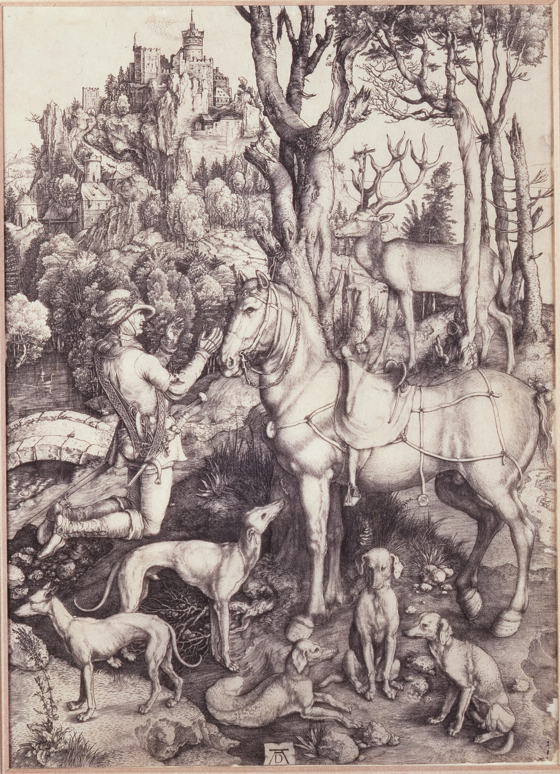 Le miracle de saint Eustache, Albert Dürer, 1540, Allemagne, burin (63 111 1) (c) musée de la Chasse et de la Nature, Paris -Nicolas Mathéus.jpg